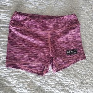 Pink Fleo Workout Shorts